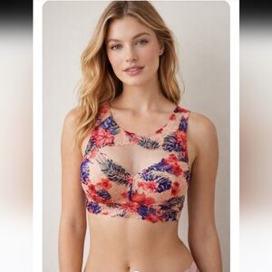 PINK Victoria’s Secret Floral Lace Padded Underwire Bralette S/P